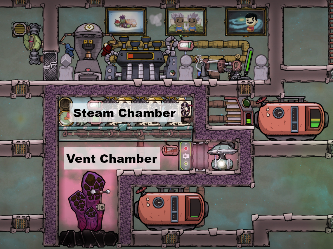 Cool Steam Vent Setup - Oxygen Not Included